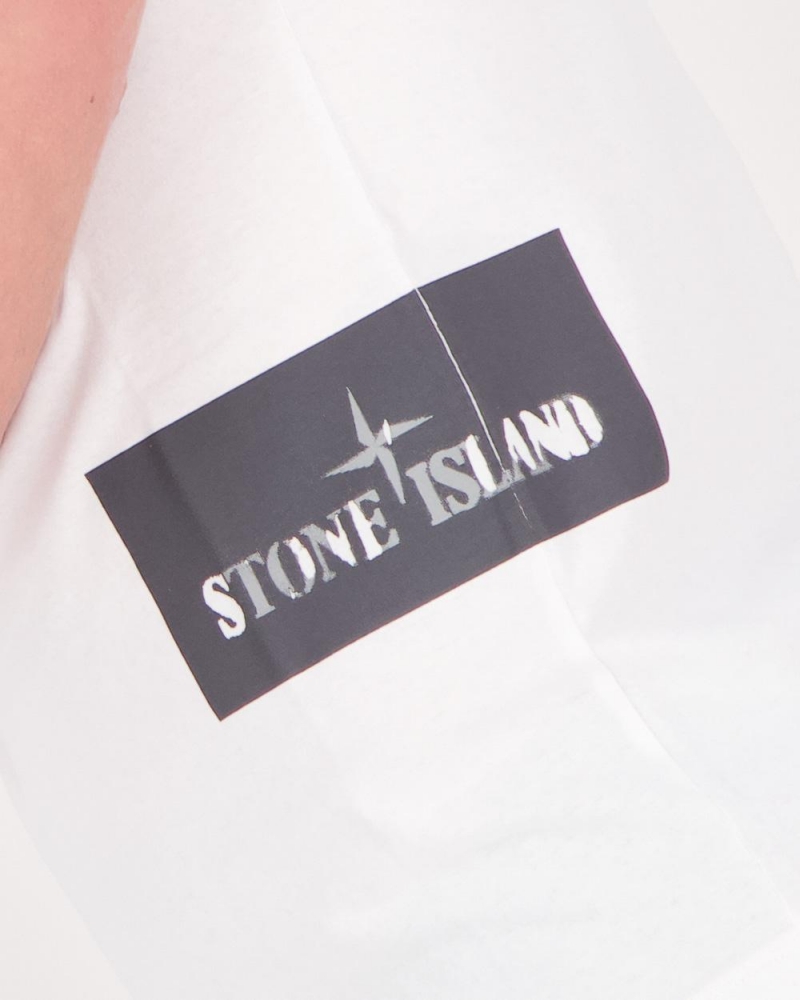TEE SHIRT STONE ISLAND NS84  001 BLANC