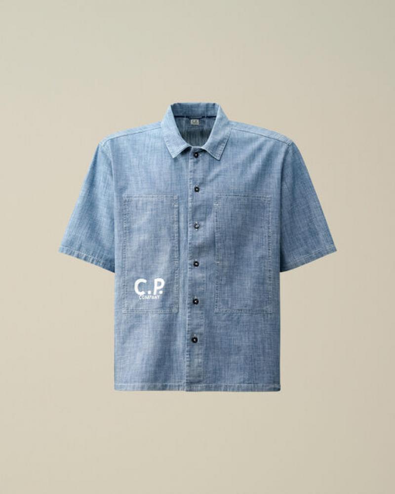 CHEMISE CP COMPANY Manches Courtes  D11 CHAMBRAY