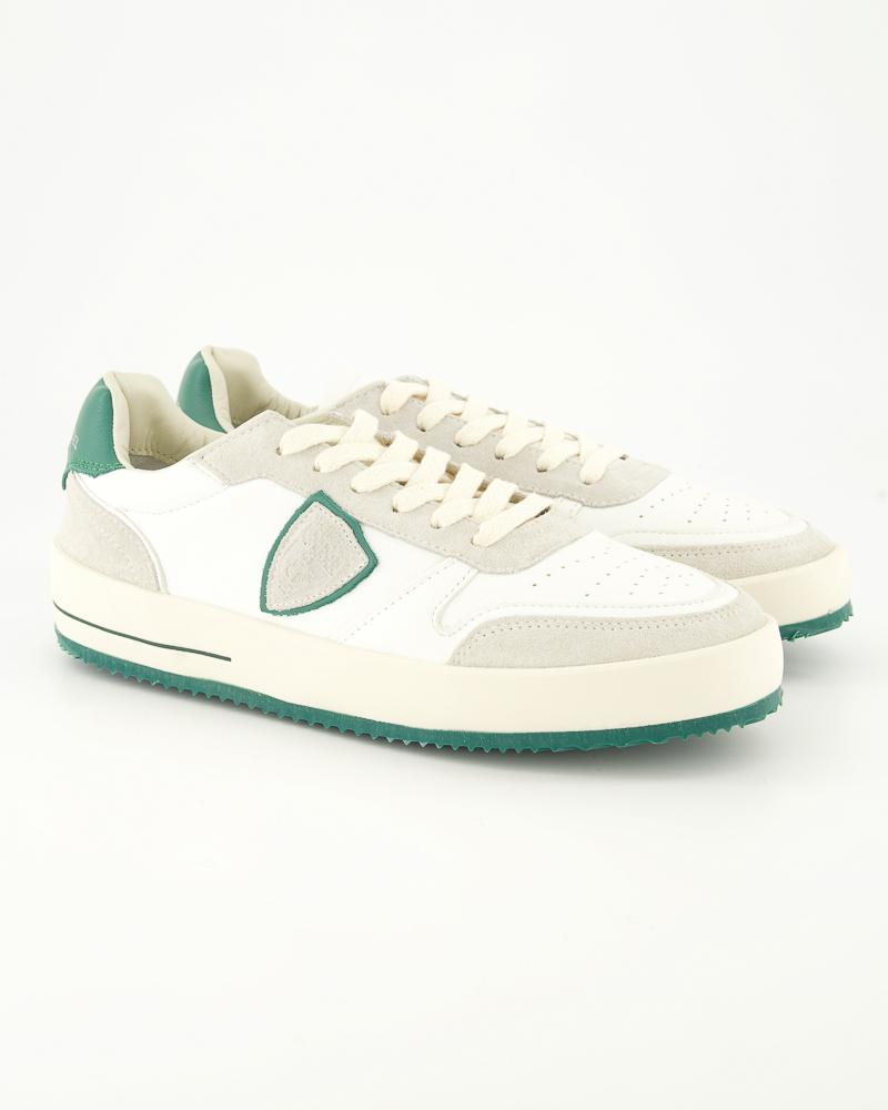 BASKET PHILIPPE MODEL NICE WX07 BLANC/VERT