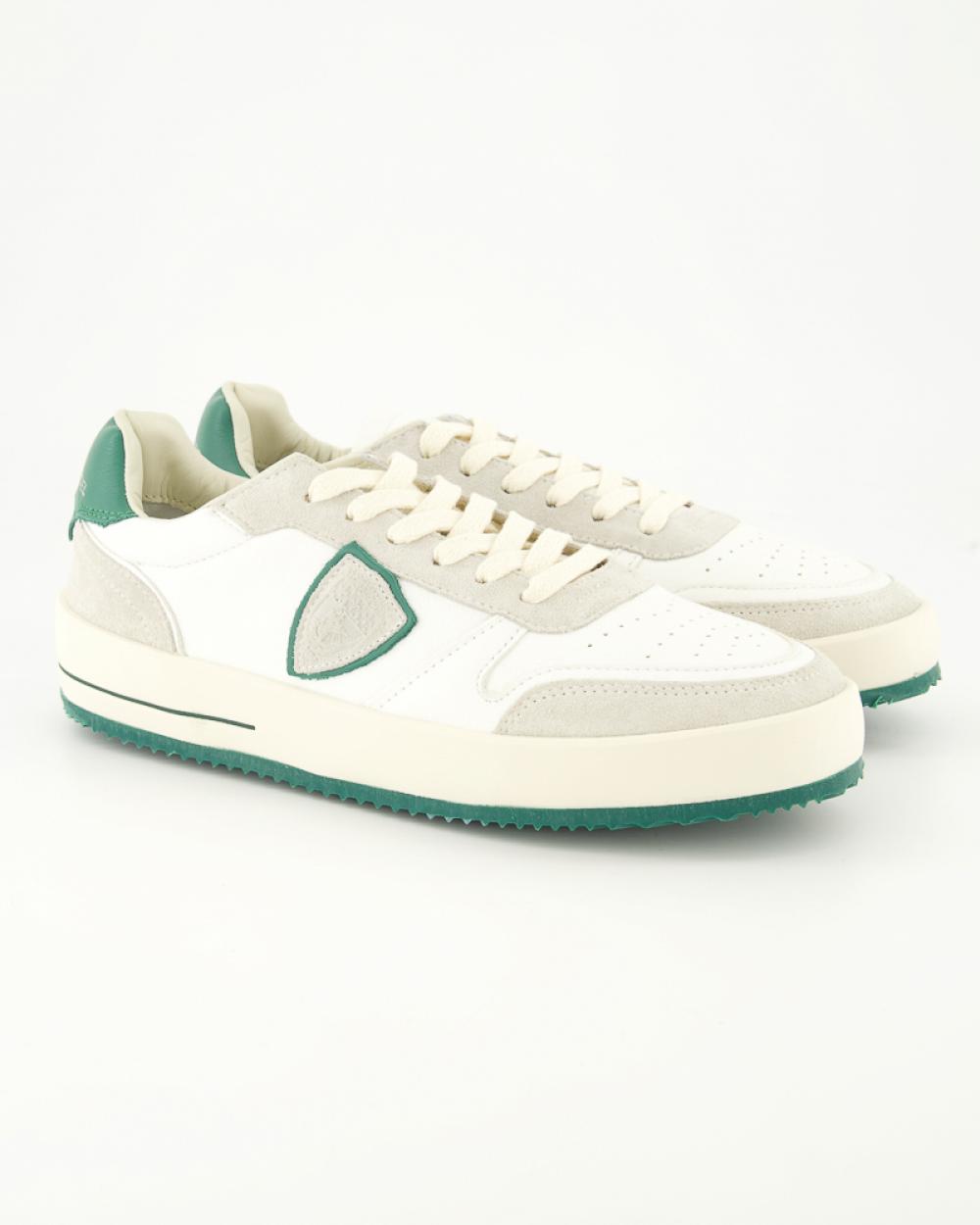 BASKET PHILIPPE MODEL NICE WX07 BLANC/VERT