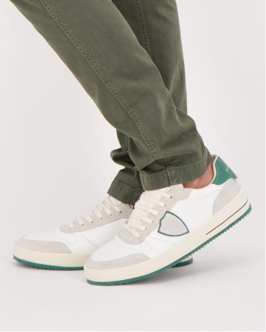 BASKET PHILIPPE MODEL NICE WX07 BLANC/VERT