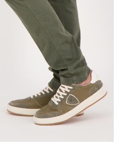 BASKET PHILIPPE MODEL NICE WX01 VERT MILITAIRE