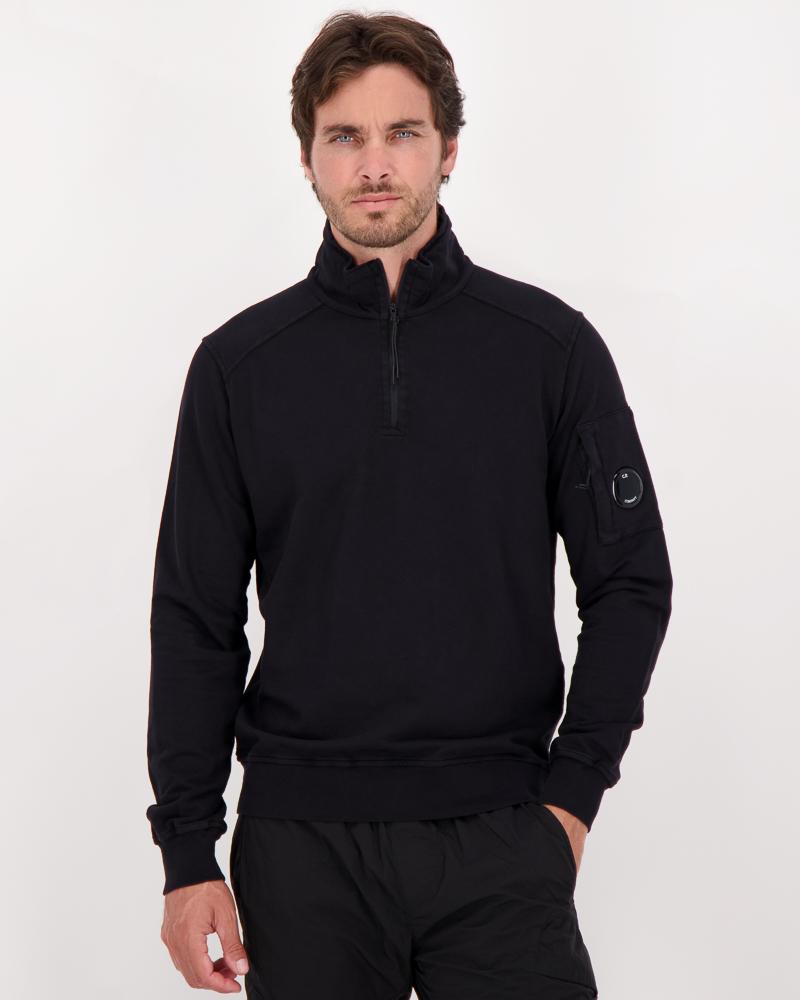 SWEAT CP COMPANY POLO COLLAR SS059 999 noir