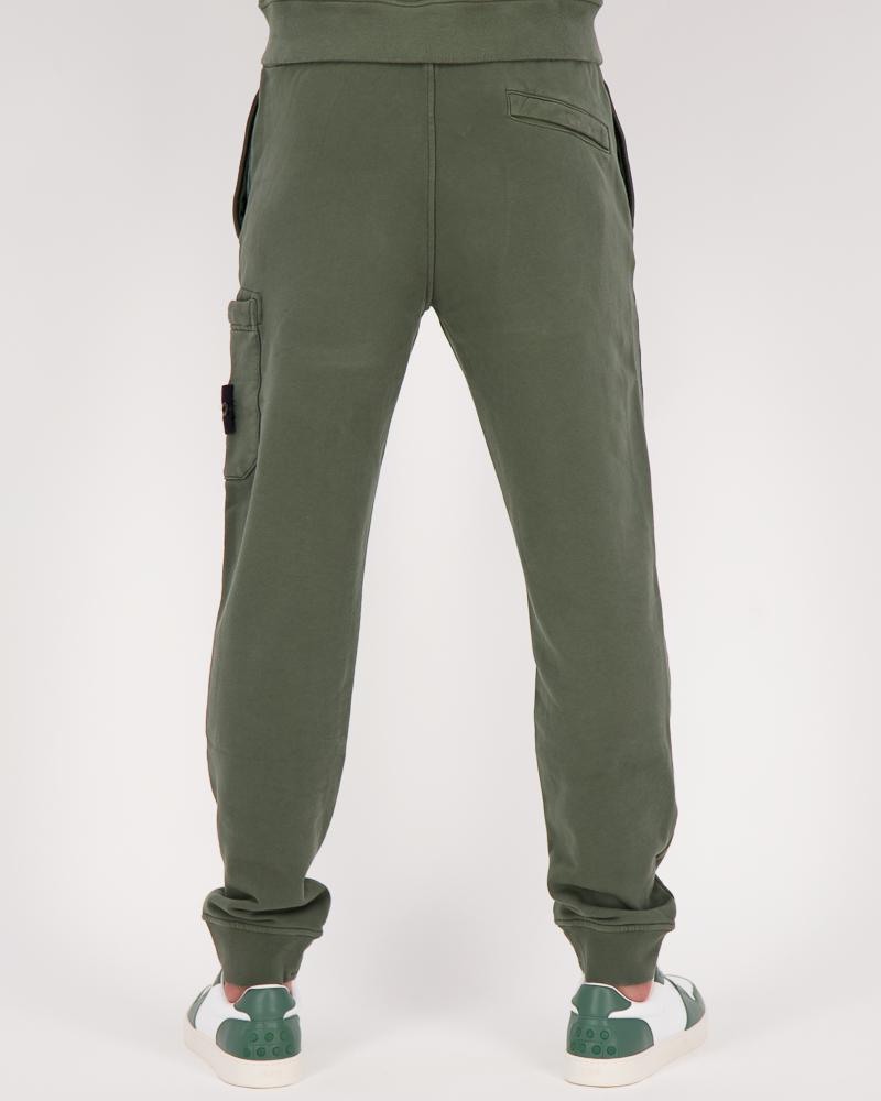 PANTALON STONE ISLAND 64 51 0059 CARGO EN MOLLETON COUPE SLIM