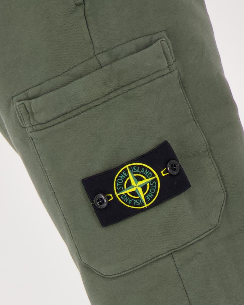 PANTALON STONE ISLAND 64 51 0059 CARGO EN MOLLETON COUPE SLIM