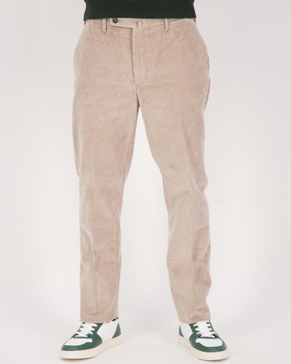 PANTALON INCOTEX VELOURS  POUR SLOWEAR BEIGE CLAIR