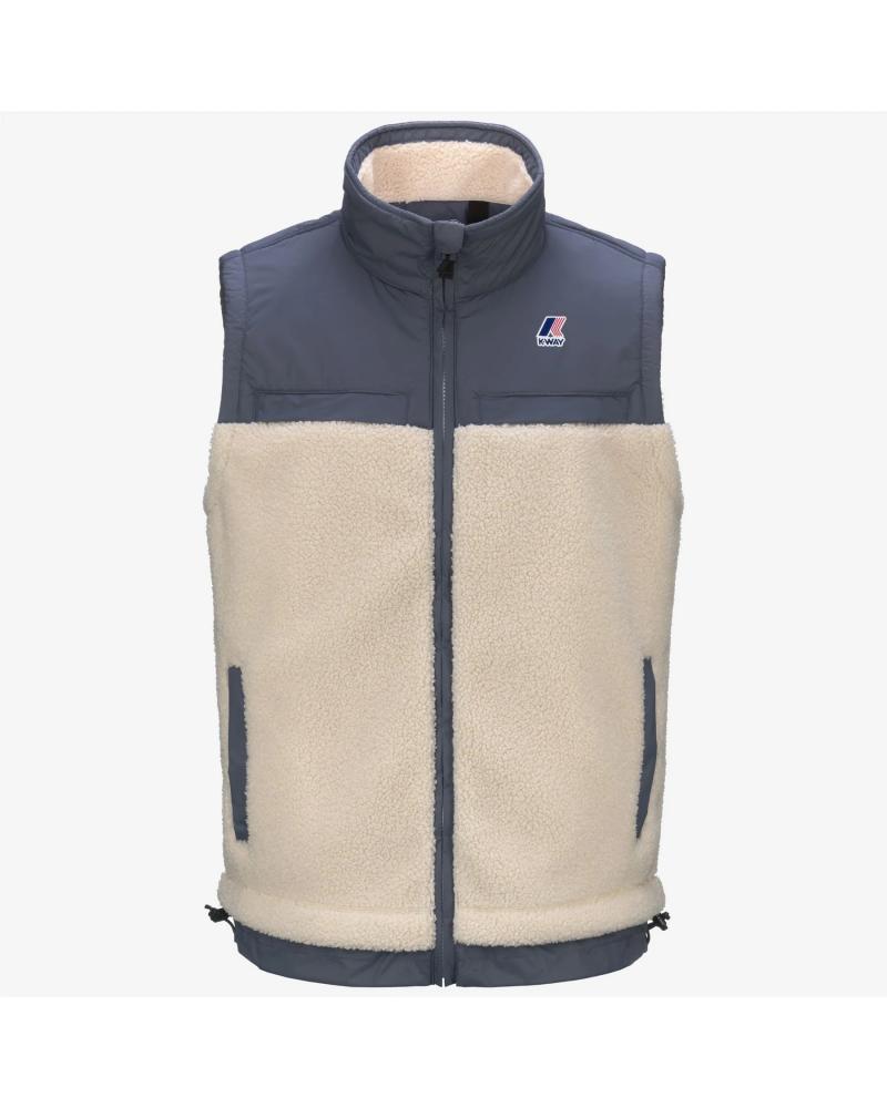 GILET K-WAY  LE VRAI 3.0 JILE ORSETTO ECRU GREY BLUE AVION