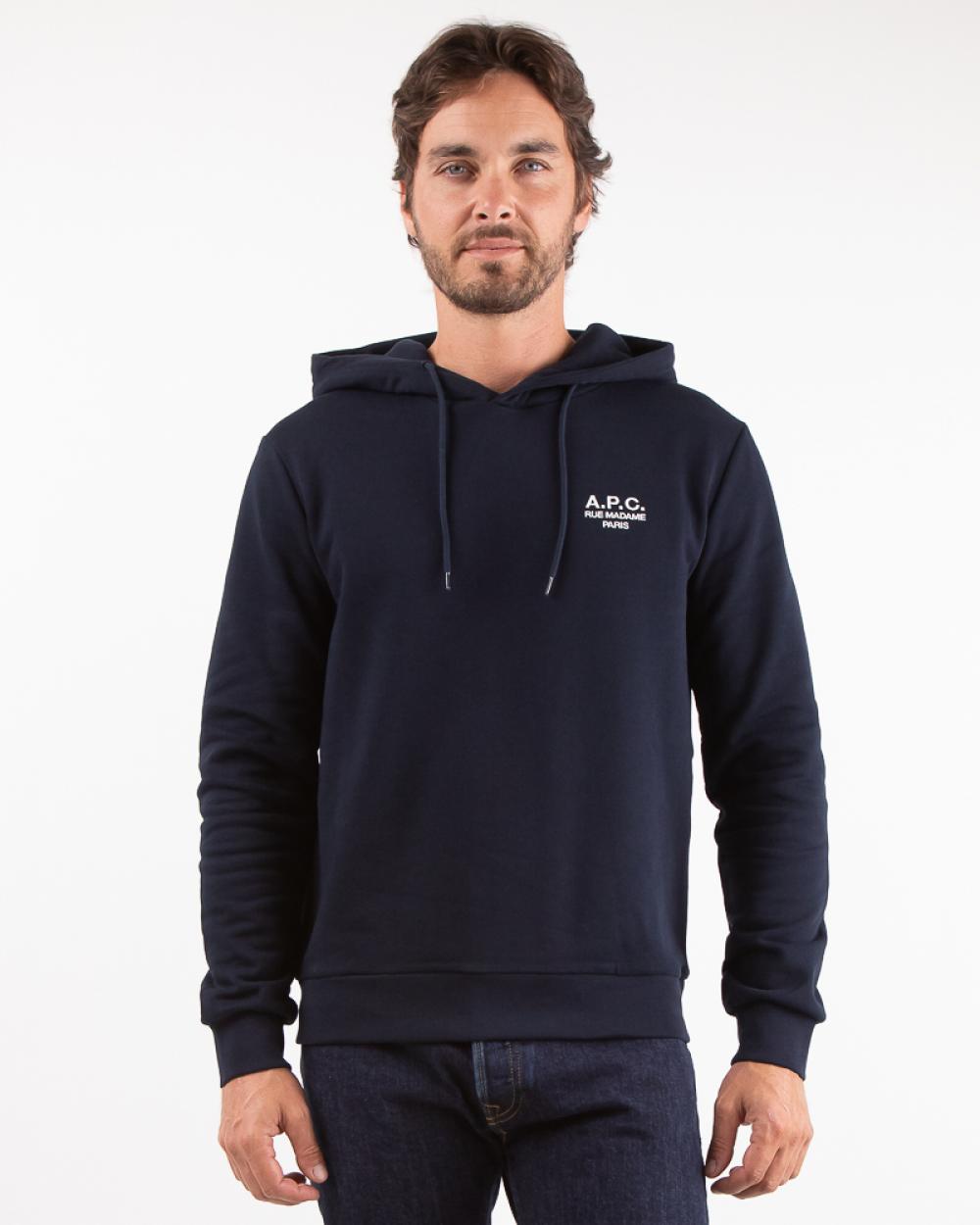 SWEAT A.P.C.HOODIE RUE MADAME  Marine