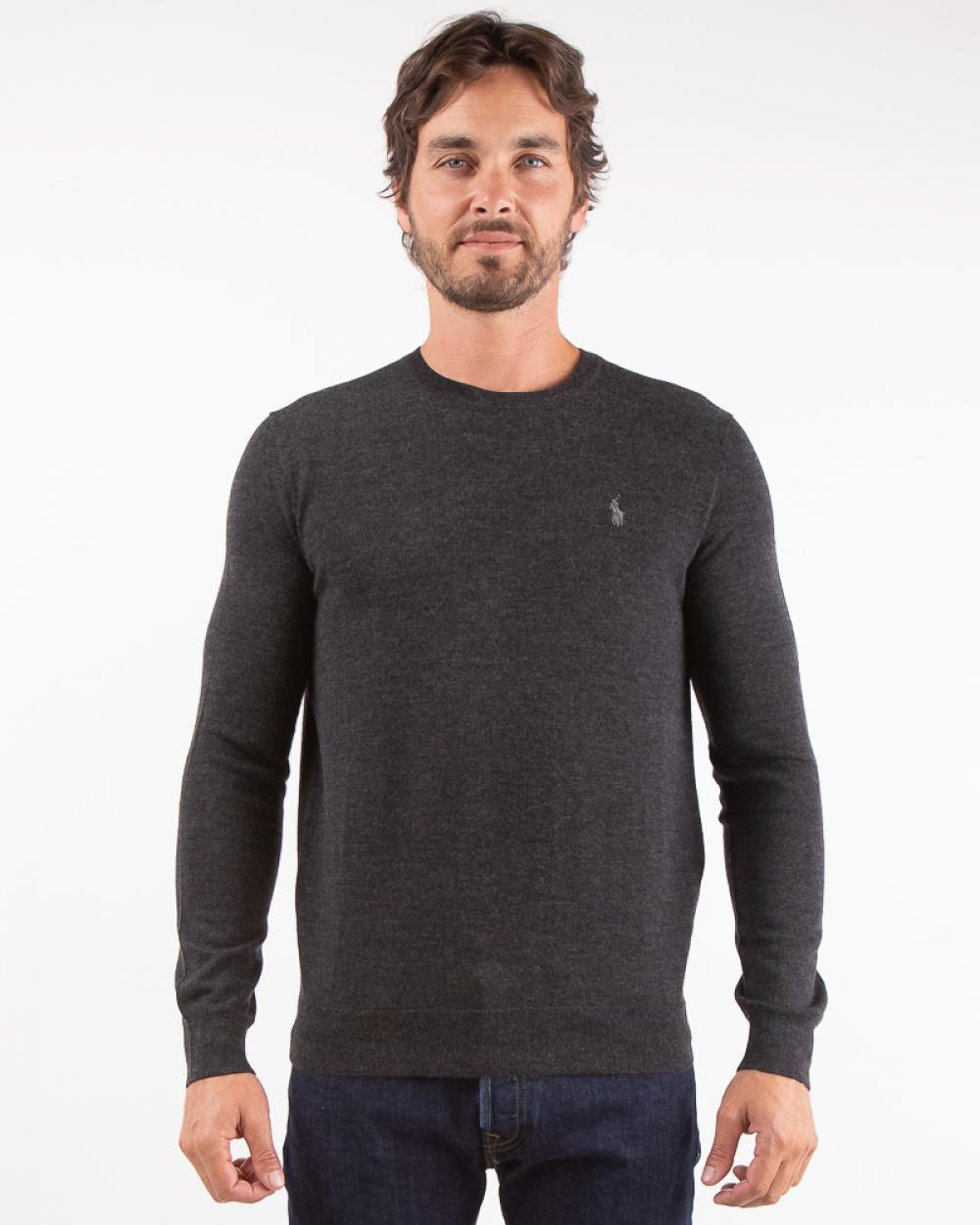 PULL COL ROND RALPH LAUREN ANTRACITE