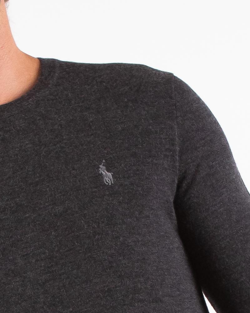 PULL COL ROND RALPH LAUREN ANTRACITE