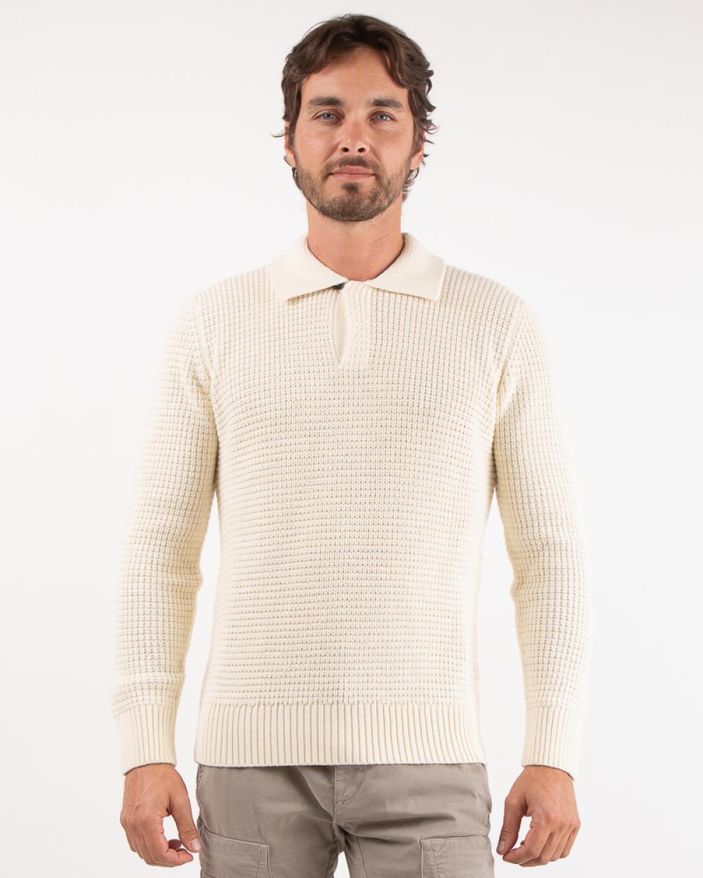 PULL POLO TAGLIATORE BLANC