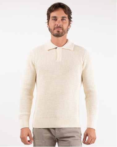 PULL POLO TAGLIATORE BLANC