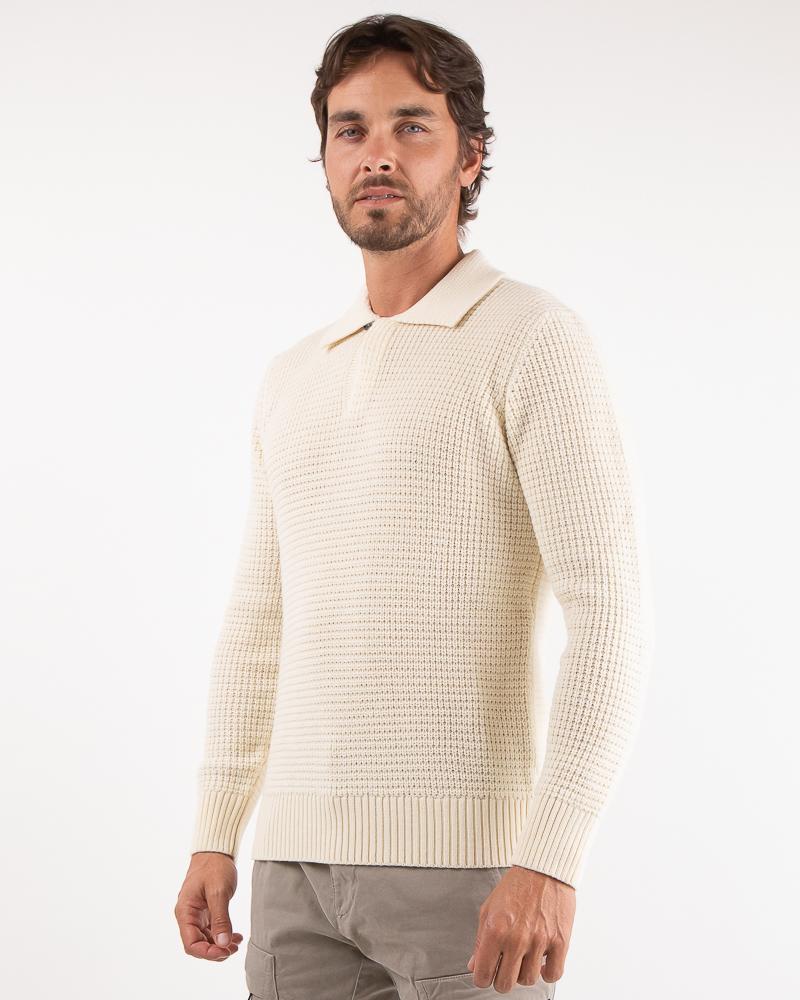 PULL POLO TAGLIATORE BLANC