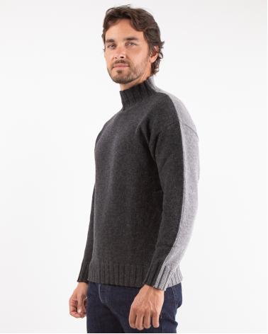 PULL TAGLIATORE BICOLORE/ANTRACITE/FRIS CLAIR