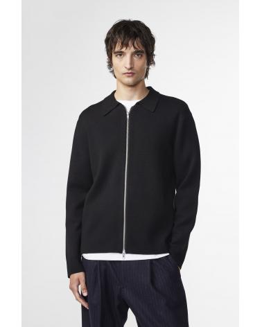 CARDIGAN NN07 HARALD  FULL ZIP NOIR