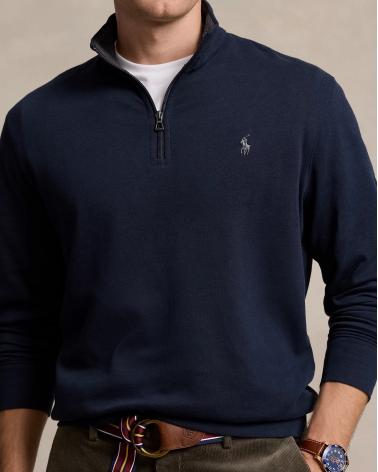 SWEAT RALPH LAUREN DEMI ZIP  MARINE