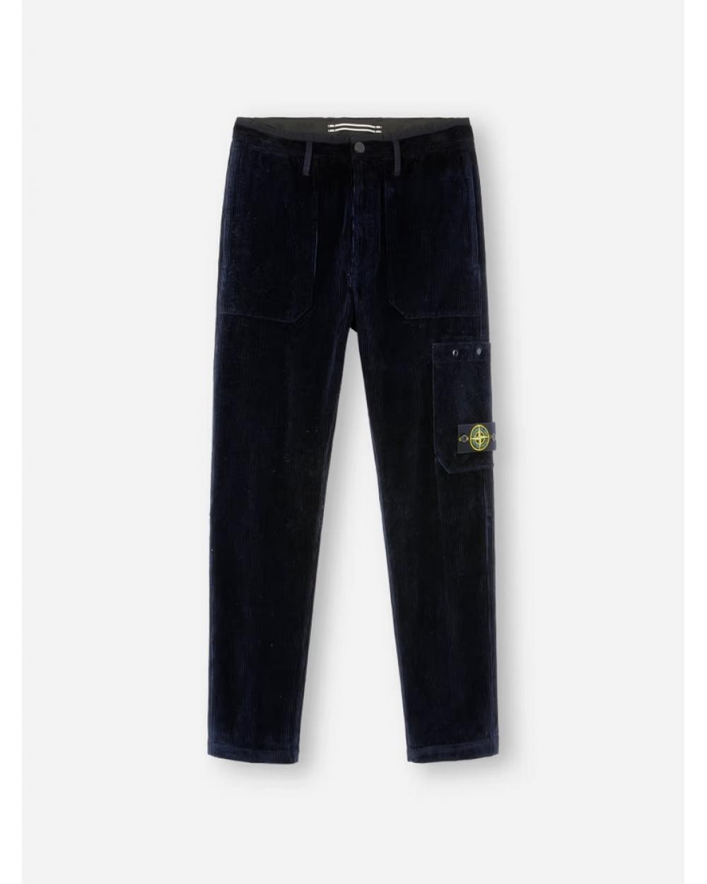 PANTALON STONE ISLAND  VELOURS 322604 0020 MARINE