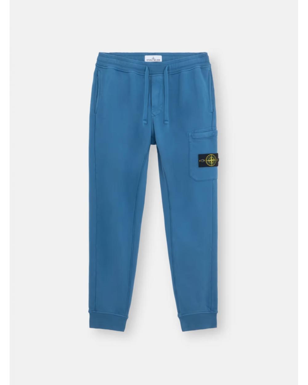 PANTALON STONE ISLAND 64 51 0024 CARGO EN MOLLETON COUPE SLIM