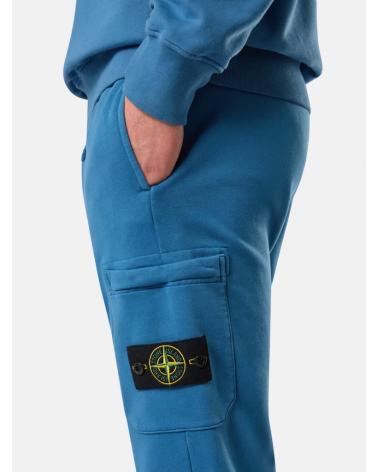 PANTALON STONE ISLAND 64 51 0024 CARGO EN MOLLETON COUPE SLIM