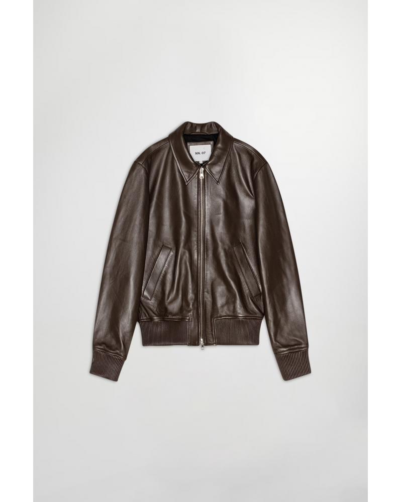 BLOUSON CUIR NN07 MARRON