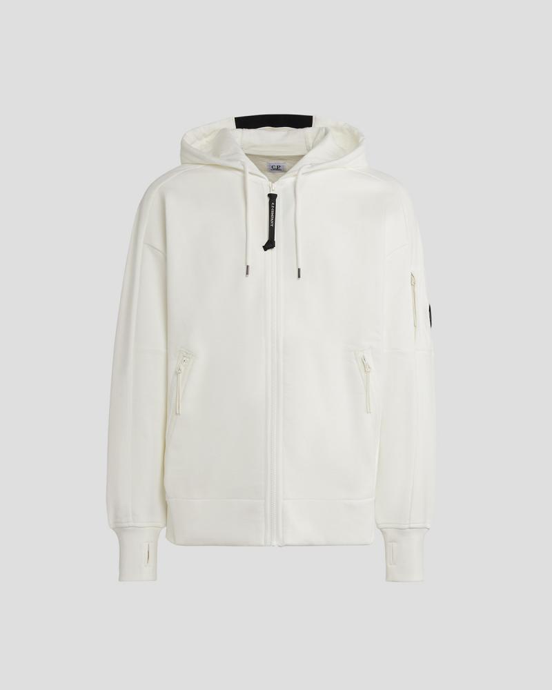 SWEAT ZIPPE HOODED SS025A 103 BLANC