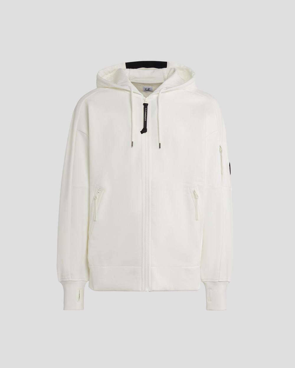 SWEAT ZIPPE HOODED SS025A 103 BLANC