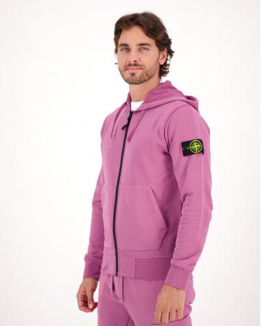 GILET SWEAT ZIPPE STONE ISLAND  HOODIE 4251 0086 Rose