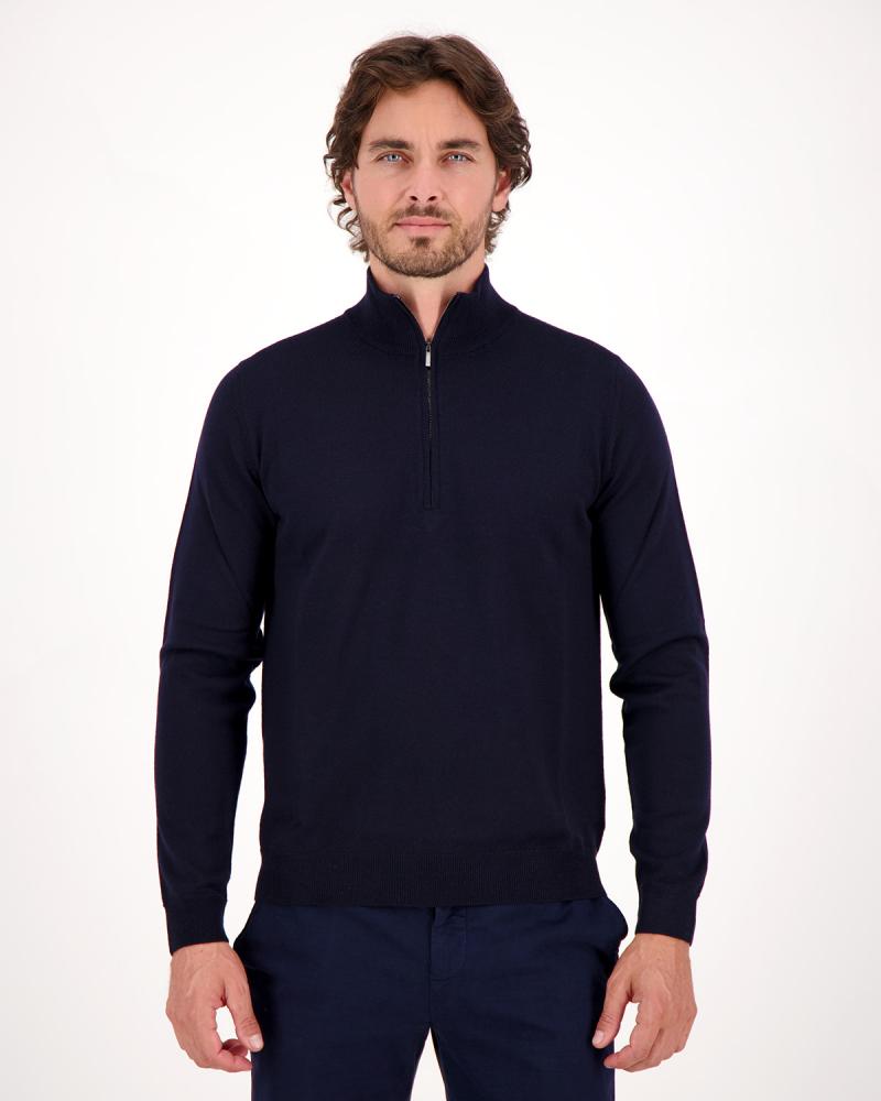 PULL ZANONE DEMI ZIP MARINE