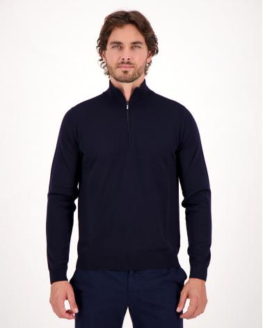 PULL ZANONE DEMI ZIP MARINE