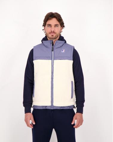 GILET K-WAY  LE VRAI 3.0 JILE ORSETTO ECRU GREY BLUE AVION