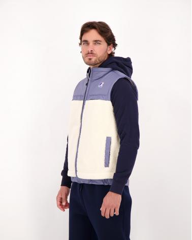 GILET K-WAY  LE VRAI 3.0 JILE ORSETTO ECRU GREY BLUE AVION