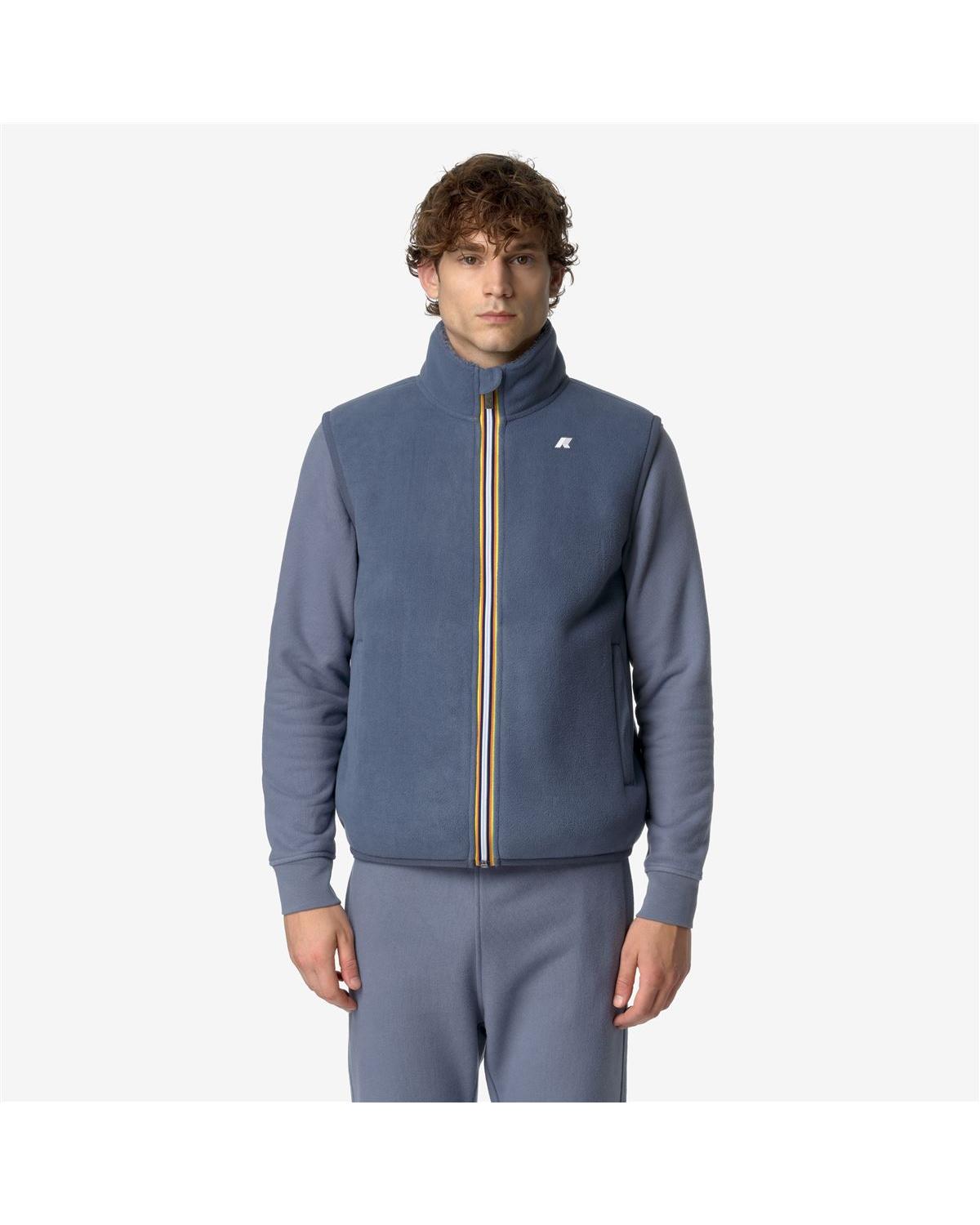 GILET K-WAY YANNIK SHERPA POLAR GREY BLUE