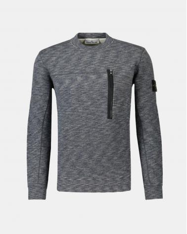 SWEAT STONE ISLAND 5338  0062 GRIS CHINE