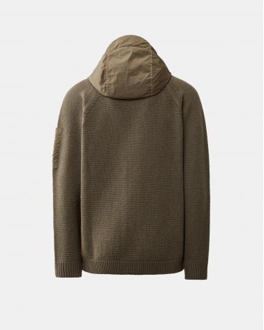 CARDIGAN CP COMPANY HOODED LAMBSWOOL MIXED  KN245  359