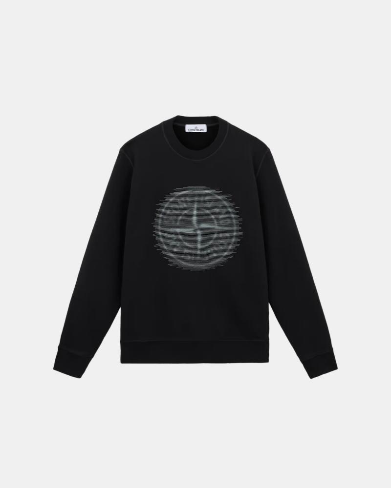 SWEAT STONE ISLAND 6388 0029  NOIR