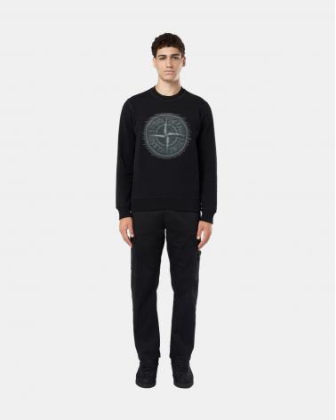 SWEAT STONE ISLAND 6388 0029  NOIR