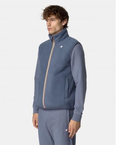 GILET K-WAY YANNIK SHERPA POLAR GREY BLUE