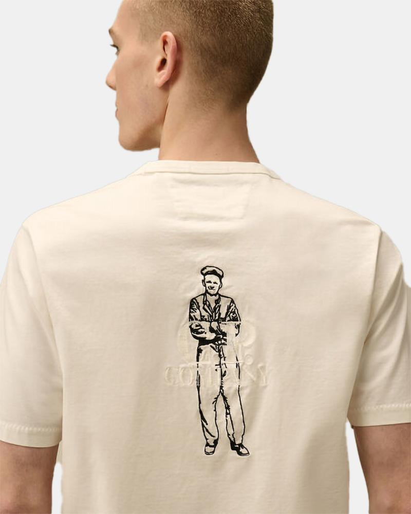 TEE SHIRT CP.COMPANY S106  BRITISH SAILOR103 BLANC