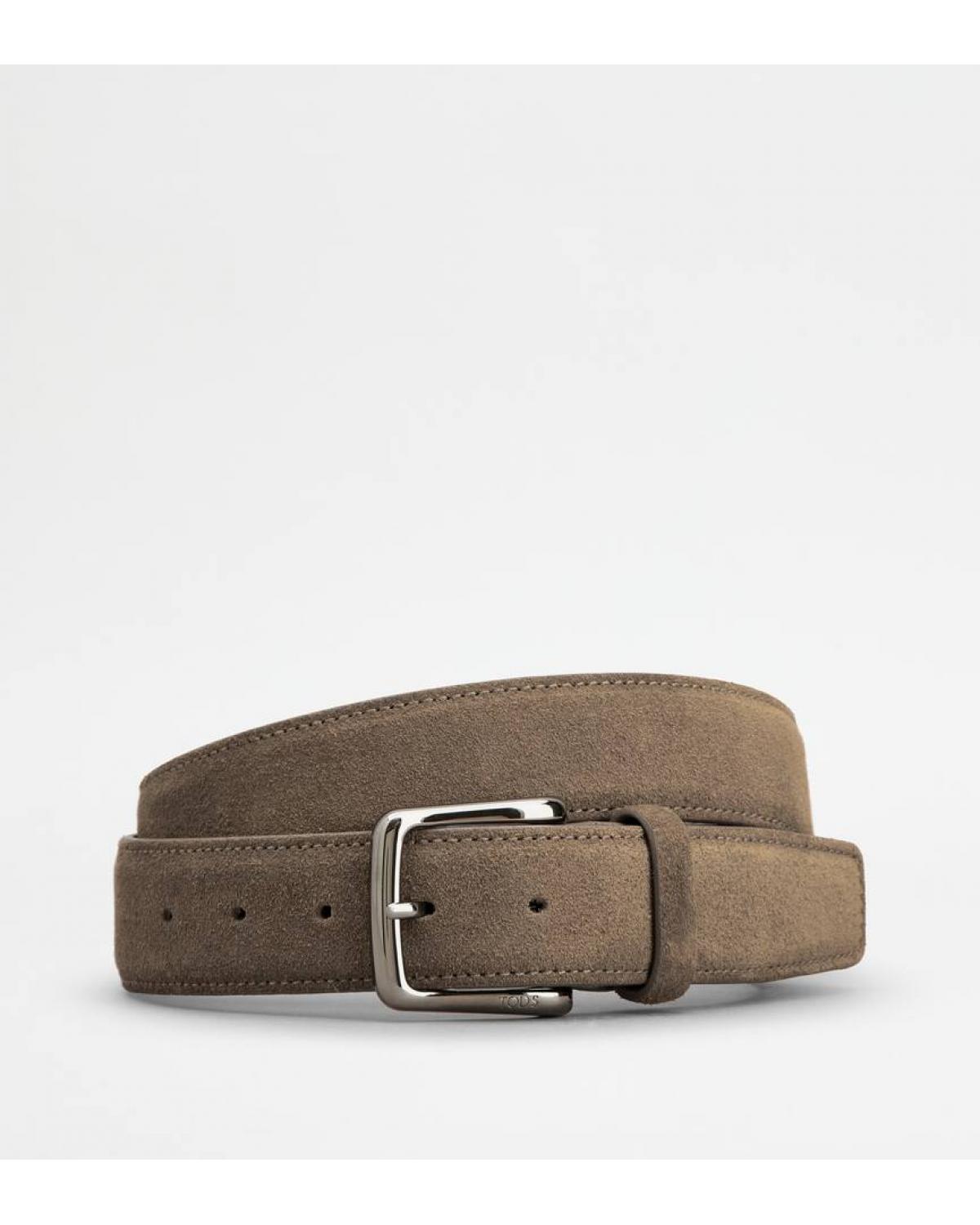 CEINTURE TOD'S DAIM VELOURS CAMEL