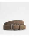 CEINTURE TOD'S DAIM VELOURS CAMEL