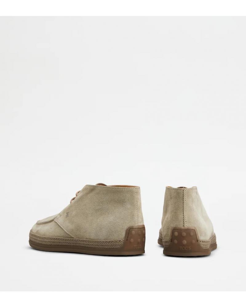 BOTTINE TOD'S EN CUIR VELOURS BEIGE