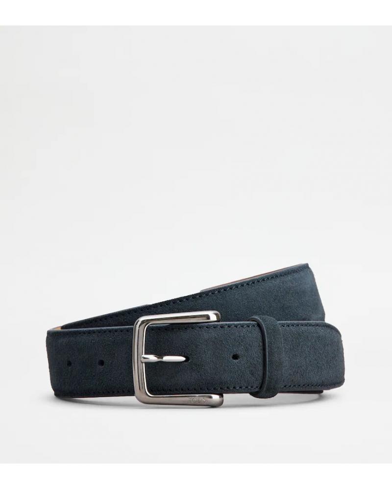 CEINTURE TOD'S DAIM VELOURS MARINE