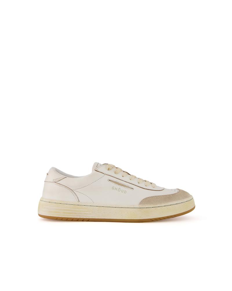 BASKET GHOUD  LIDO  LBLM  LS04  LEATHER /SUEDE WHITE TAUPE