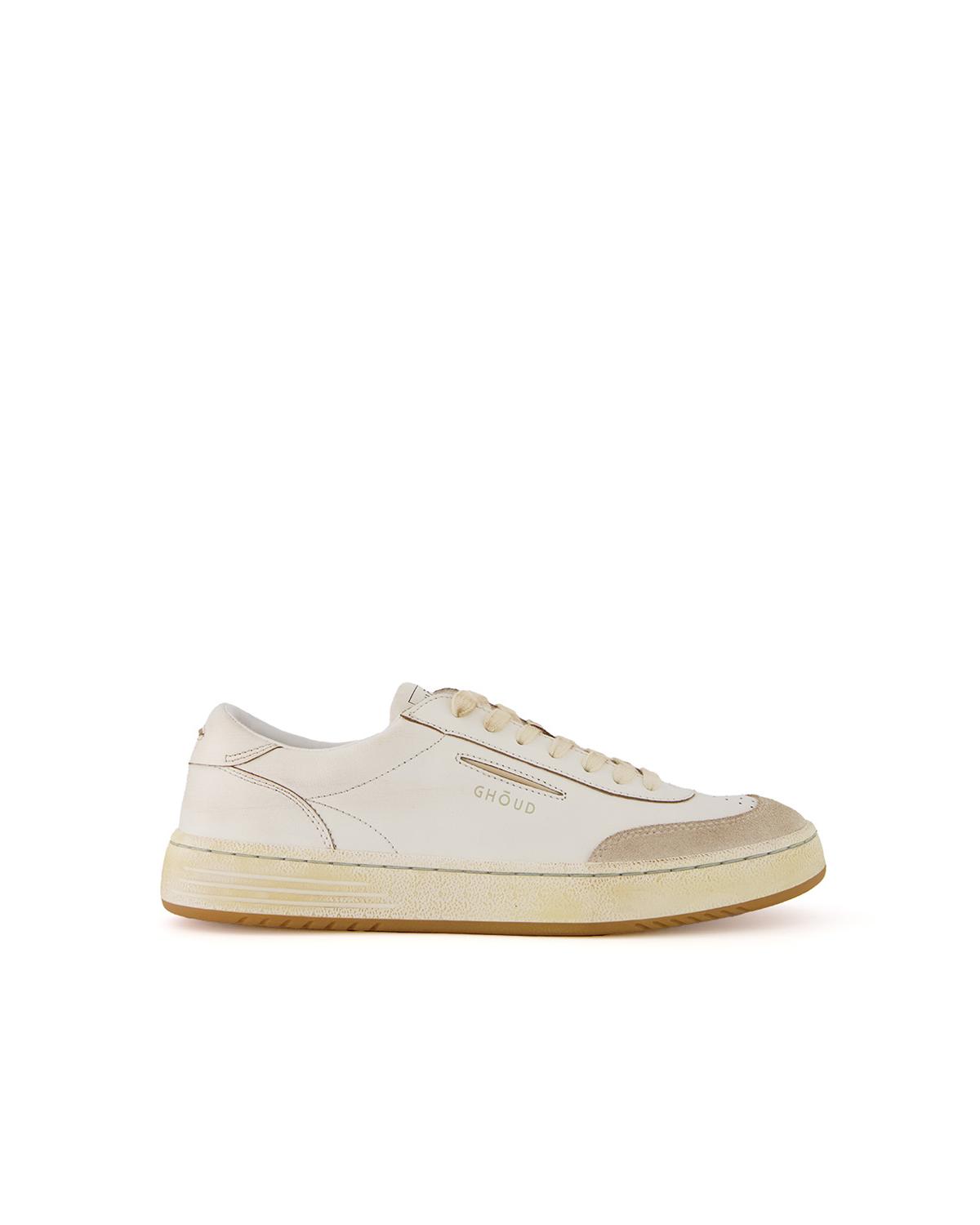 BASKET GHOUD  LIDO  LBLM  LS04  LEATHER /SUEDE WHITE TAUPE