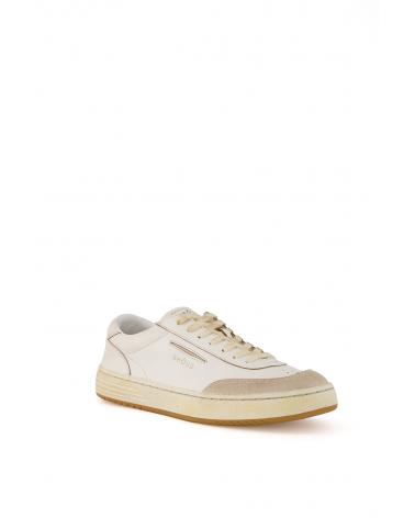 BASKET GHOUD  LIDO  LBLM  LS04  LEATHER /SUEDE WHITE TAUPE