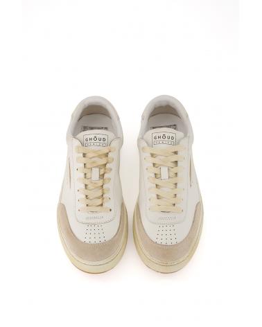 BASKET GHOUD  LIDO  LBLM  LS04  LEATHER /SUEDE WHITE TAUPE