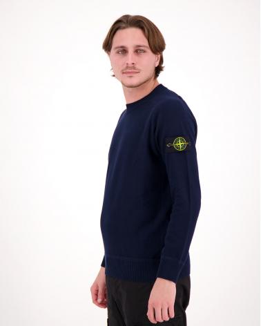 PULL STONE ISLAND COL ROND 5100036 B5 0020 MARINE