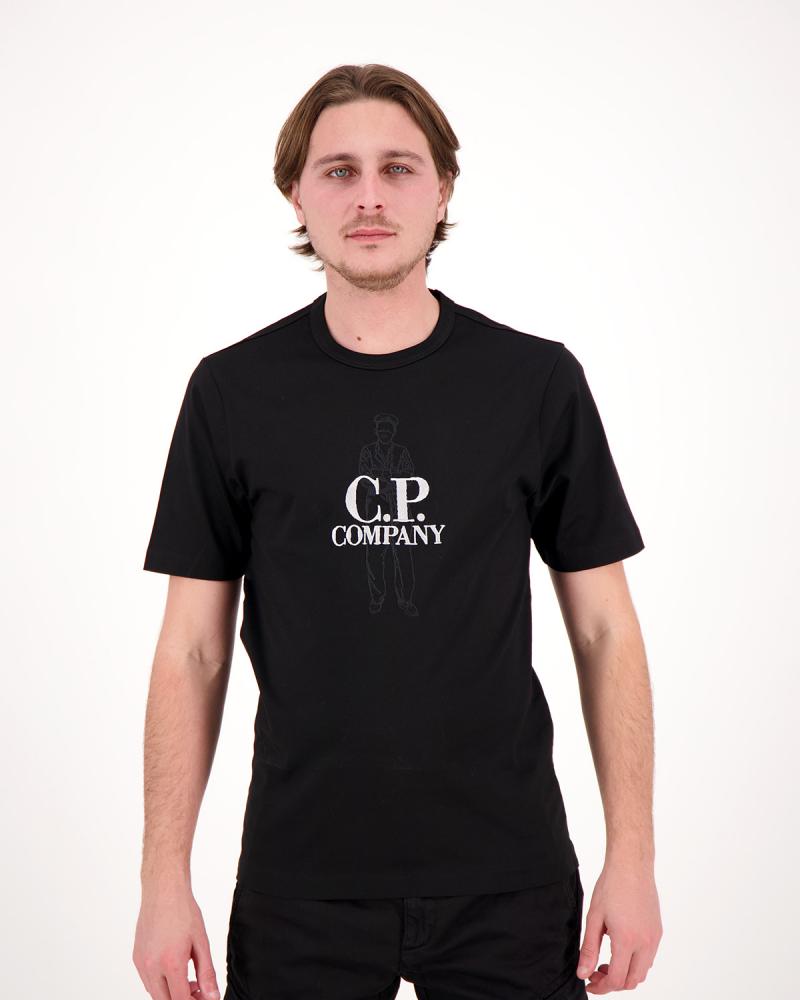 TEE SHIRT CP.COMPANY S106  BRITISH SAILOR 999 NOIR