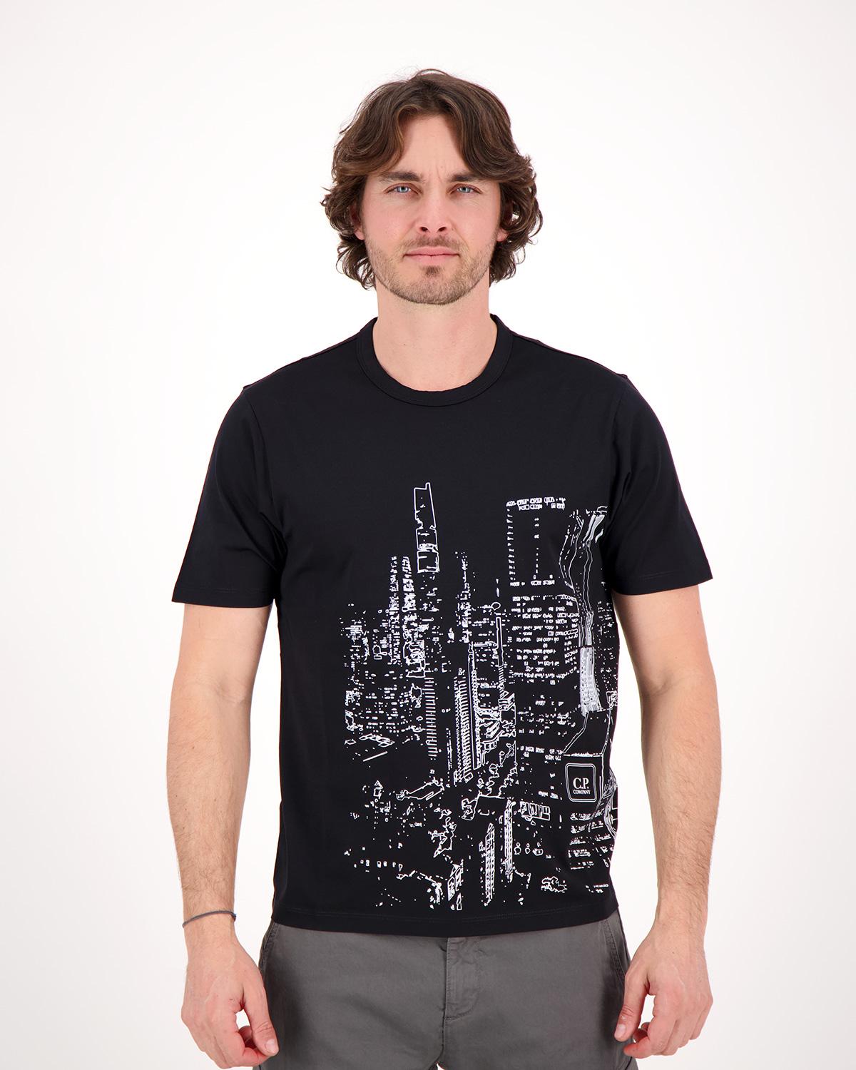 TEE SHIRT CP COMPANY METROPOLIS TS044 999 GRAPHICS 