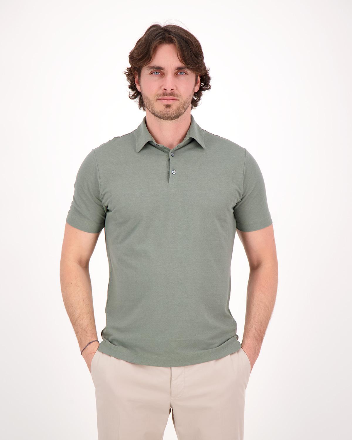 POLO ZANONE  ICE COTON VERT